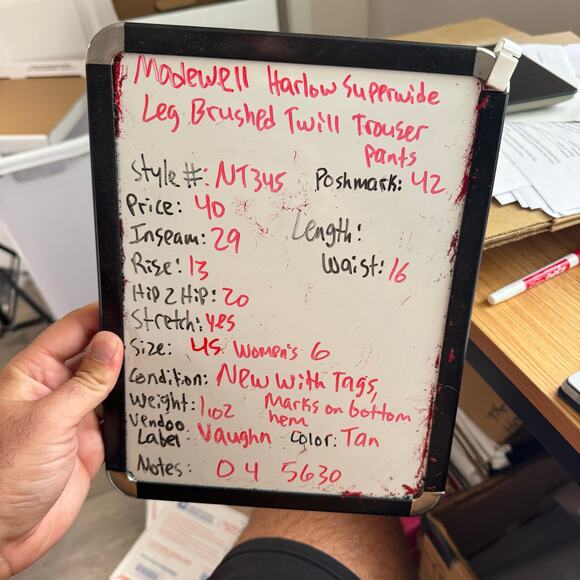 Madewell Harlow Superwide Leg Brushed Twill Trouser Pants US Women's 6 New - Picture 8 of 8